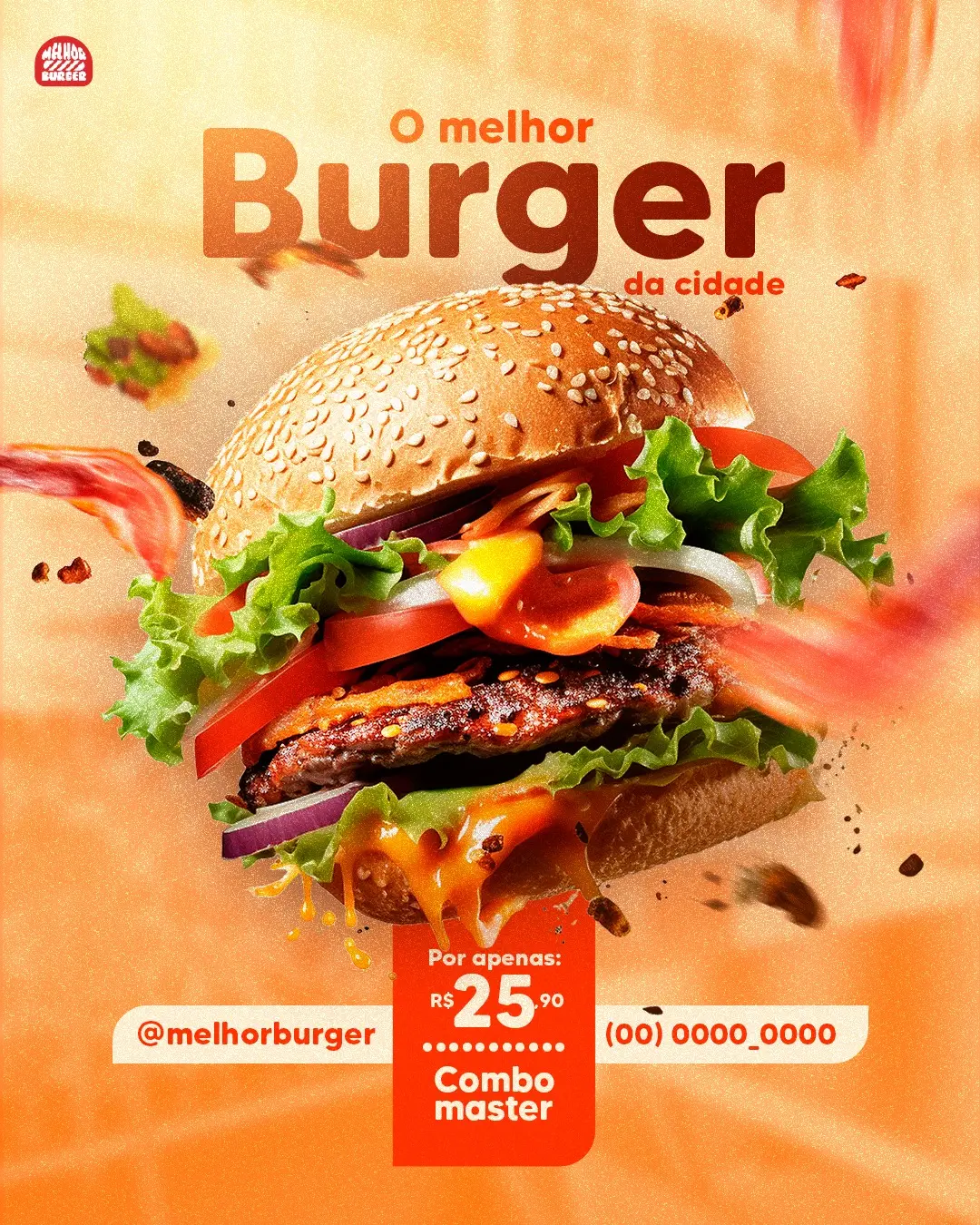 Arte promocional de hambúrguer